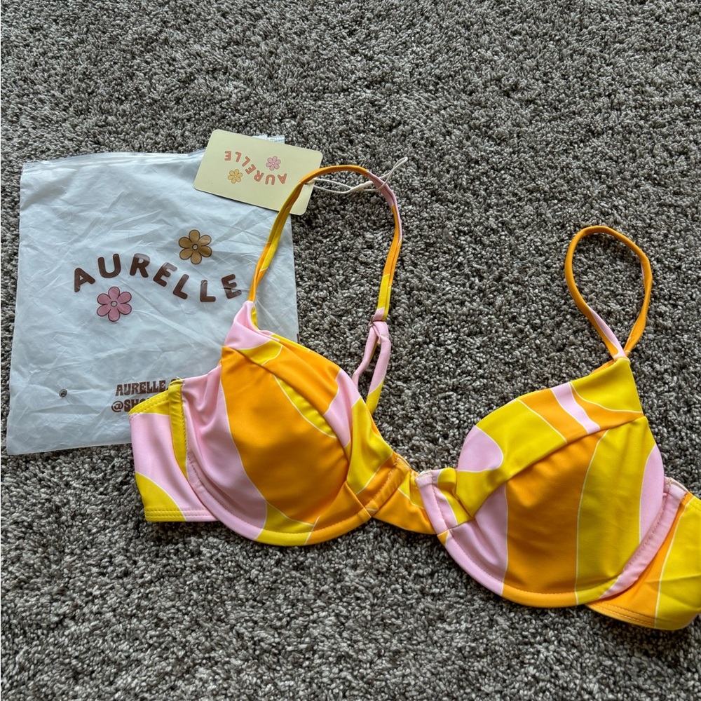 Aurielle Vibrant Yellow and Pink Bikini Swimwear